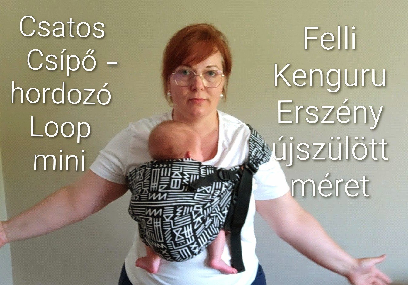 Felli csatos loop - kenguru erszény mini